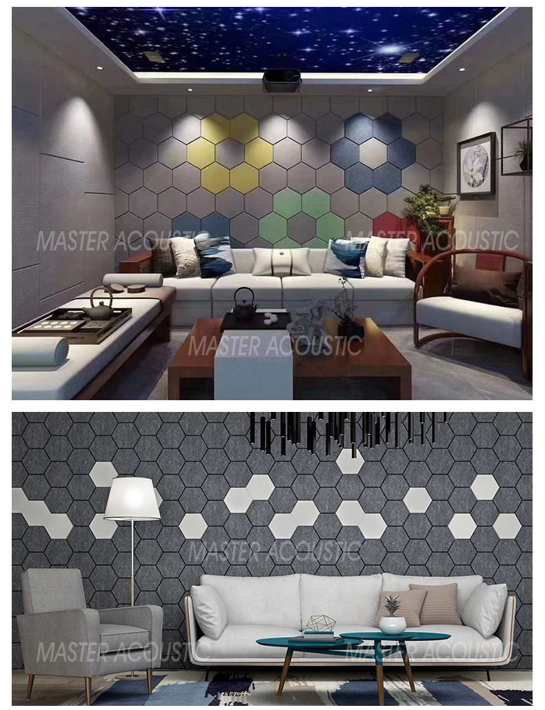 hexagon acoustic panel for room